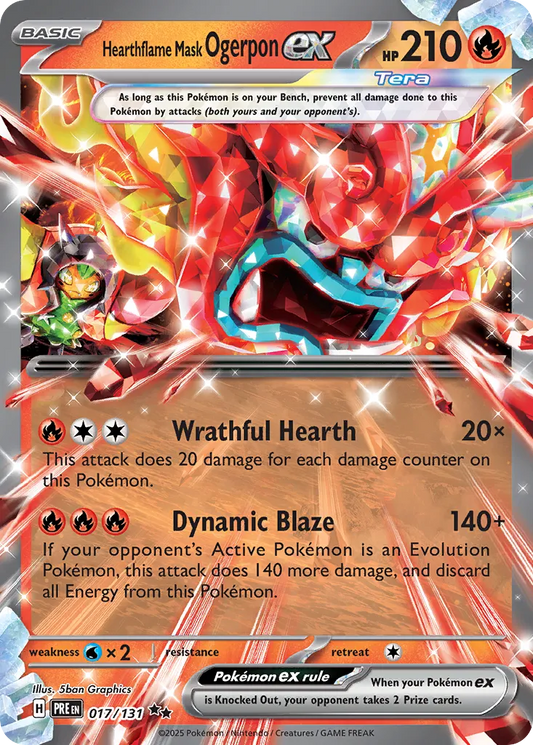 Hearthflame Mask Ogerpon ex - 017/131 - Double Rare
