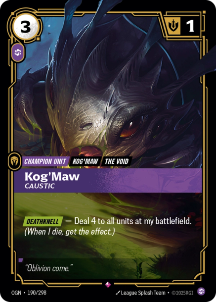KOG'MAW, CAUSTIC - OGN-190/298 (Foil)