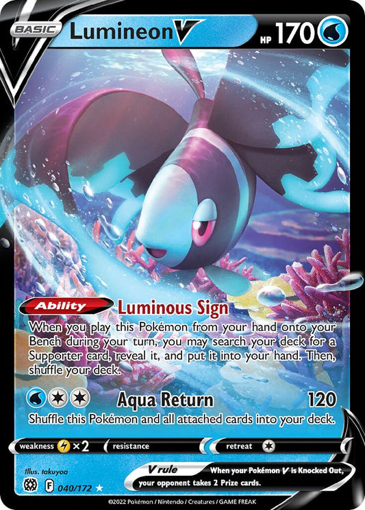 Lumineon V - 040/172 - Holo Rare V