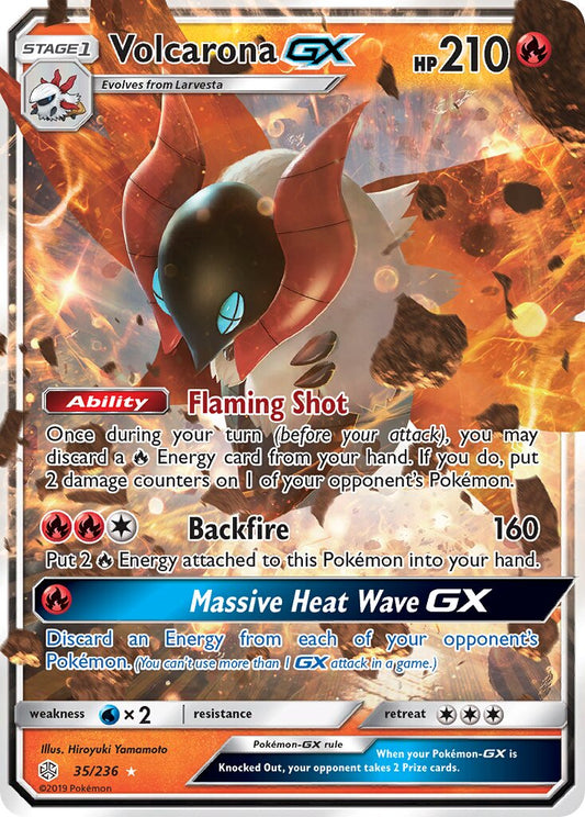 Volcarona-GX - 35/236 - Rare Holo GX