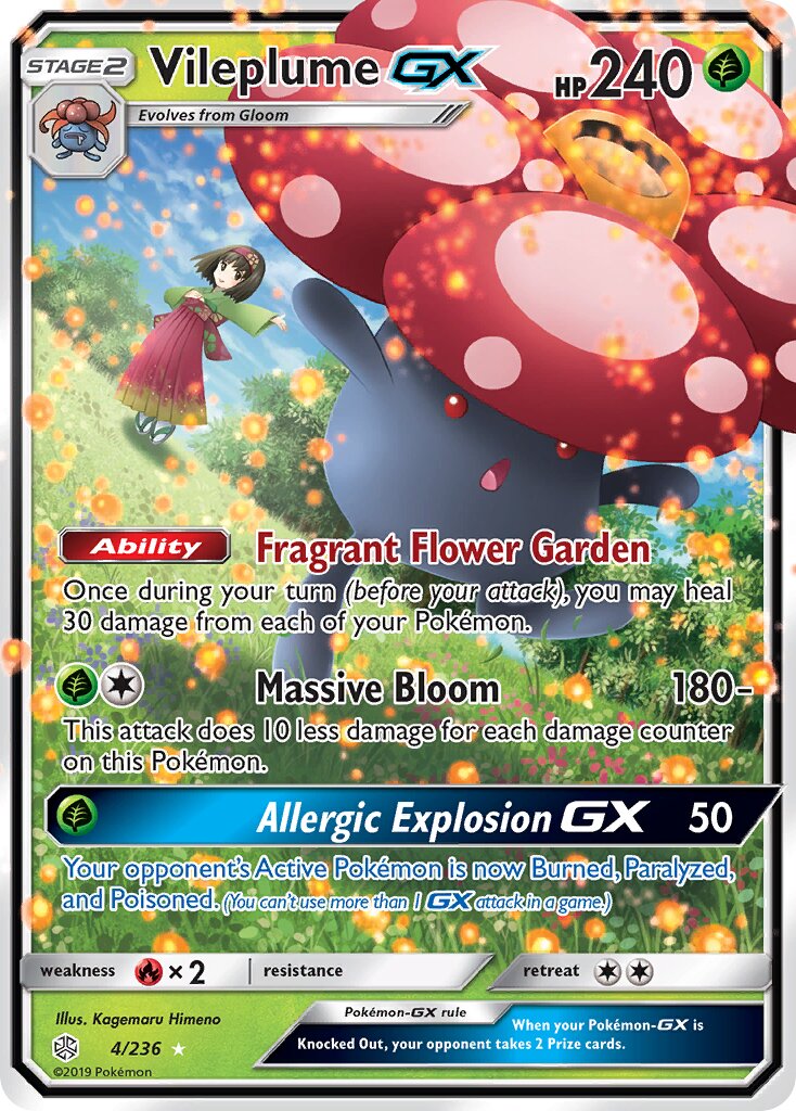 Vileplume-GX - 4/236 - Rare Holo GX