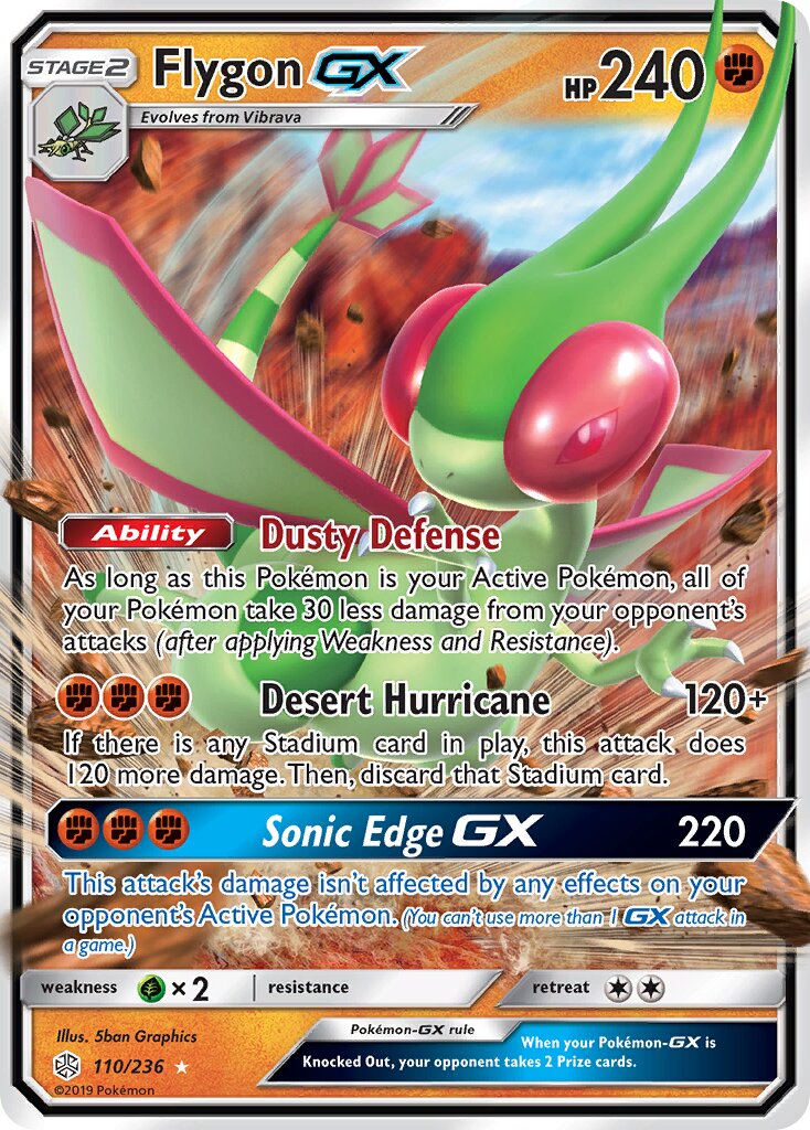 Flygon-GX - 110/236 - Rare Holo GX