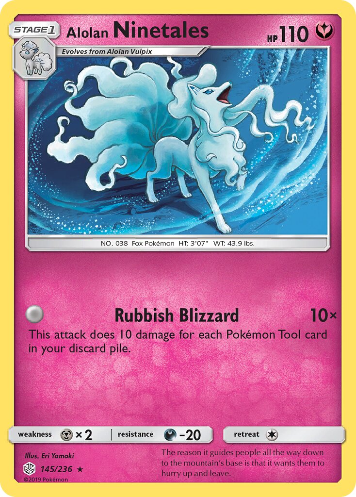 Alolan Ninetales - 145/236 - Rare Holo
