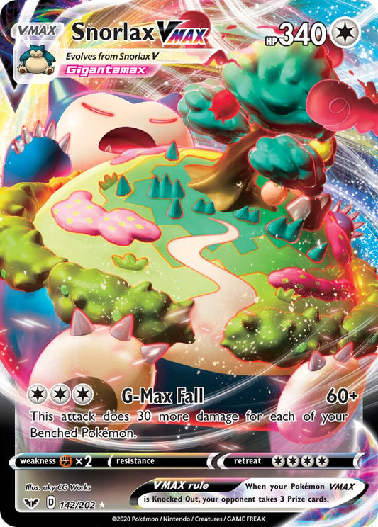 Snorlax VMAX - 142/202 - Holo Rare VMAX