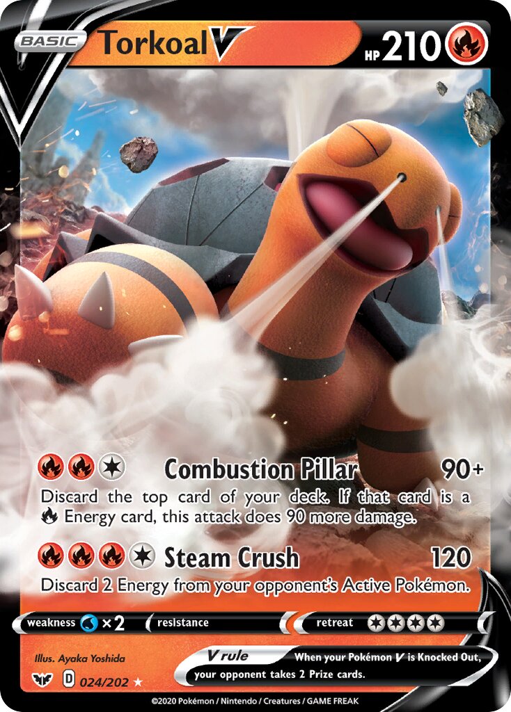 Torkoal V - 024/202 - Holo Rare V