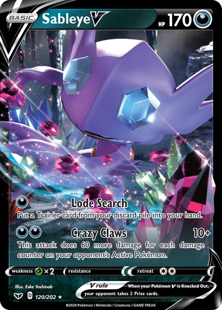 Sableye V - 120/202 - Holo Rare V