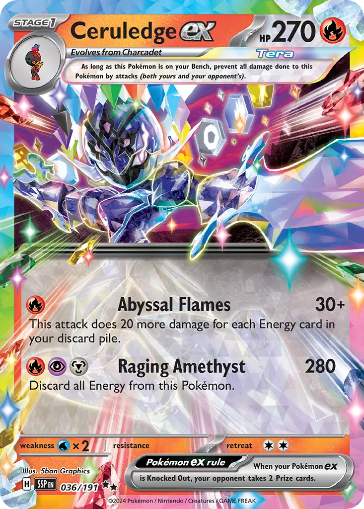 Ceruledge ex - 036/191 - Double Rare