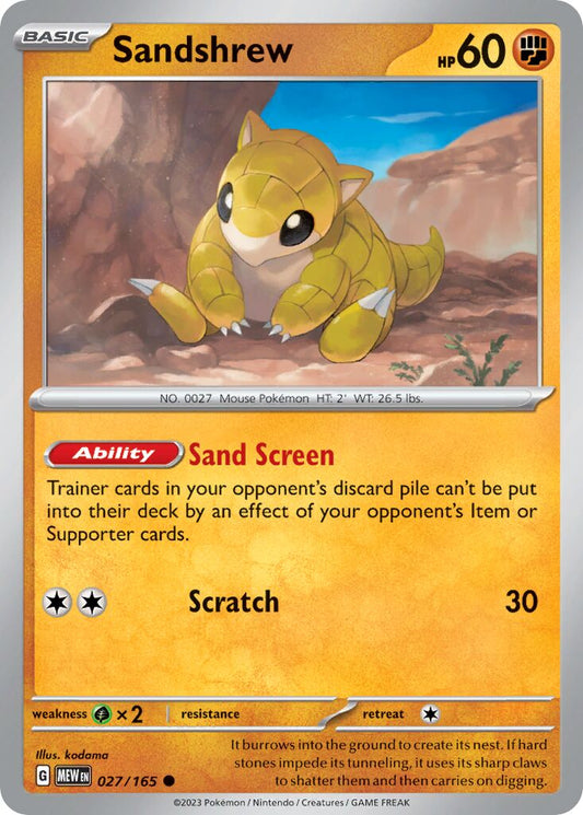 Sandshrew - 027/165 - Common