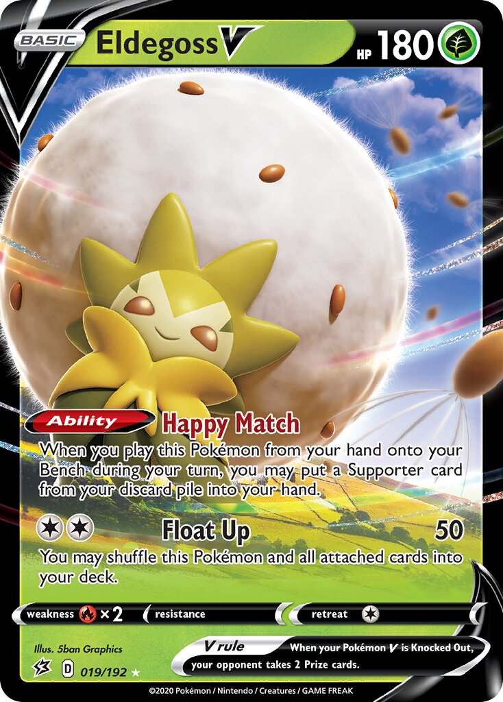 Eldegoss V - 019/192 - Holo Rare V