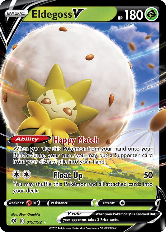 Eldegoss V - 019/192 - Holo Rare V