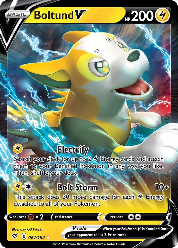 Boltund V - 067/192 - Holo Rare V