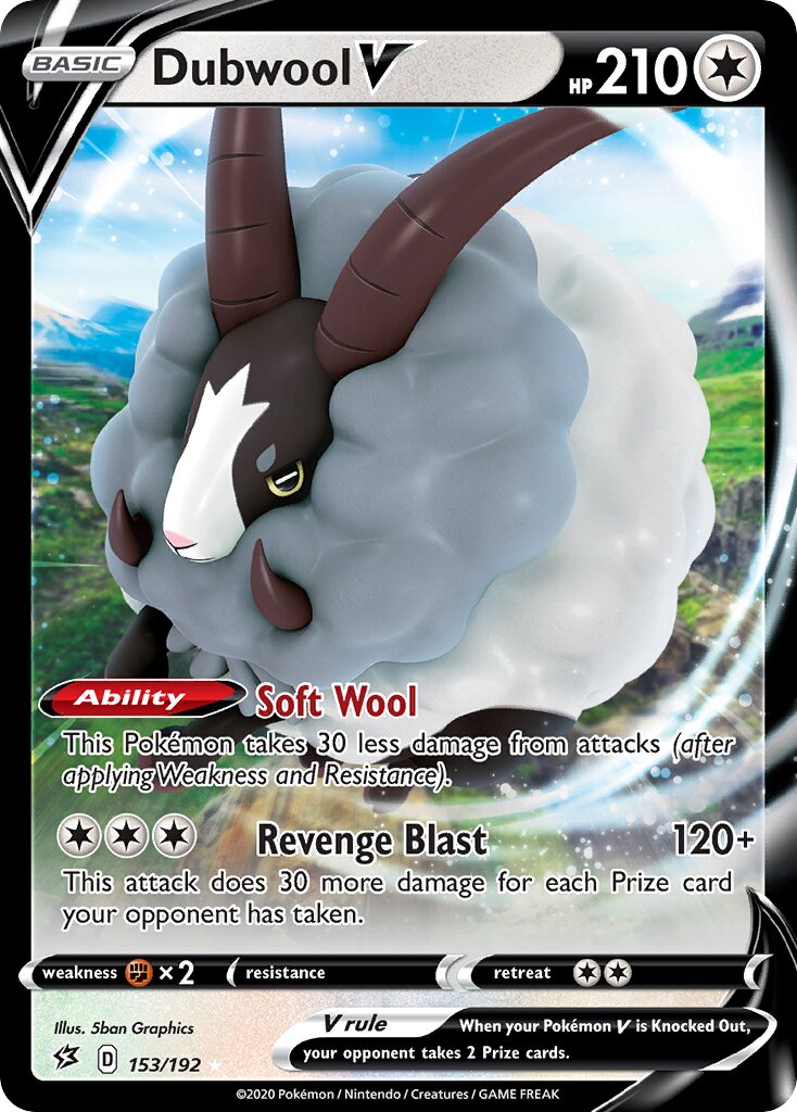 Dubwool V - 153/192 - Holo Rare V