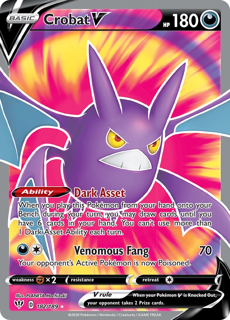 Crobat V - 182/189 - Rare Ultra