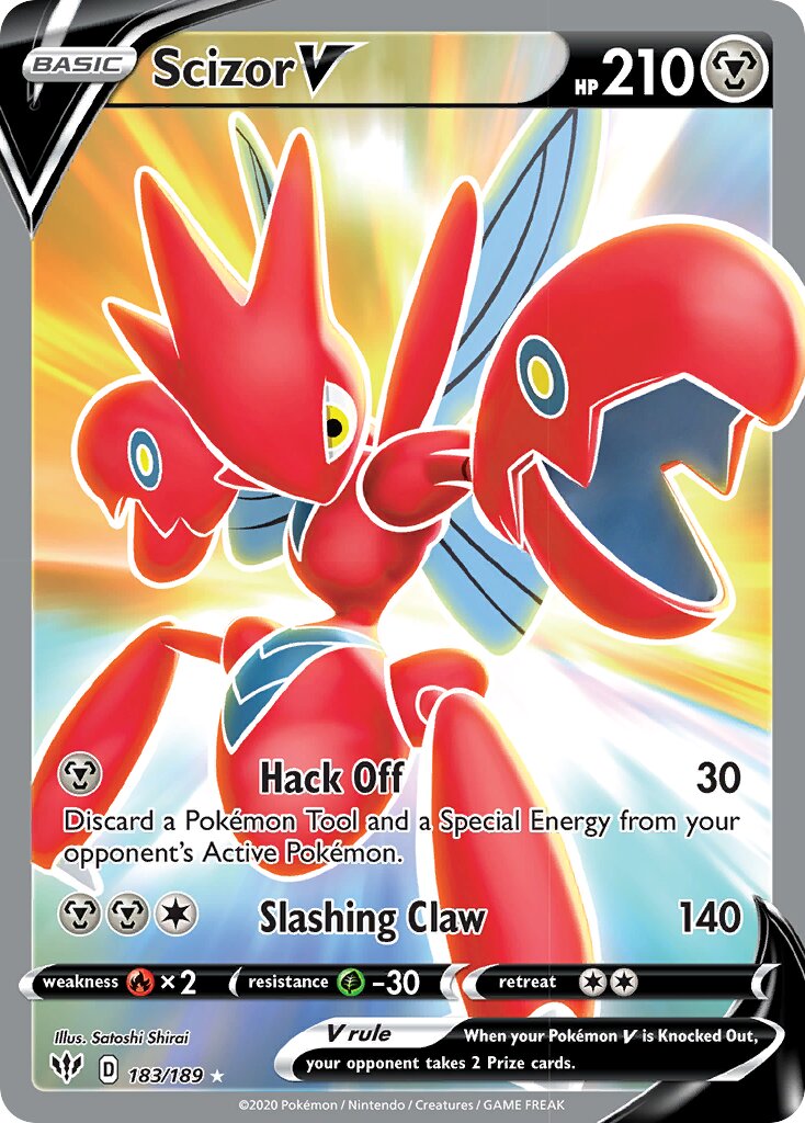 Scizor V - 183/189 - Rare Ultra