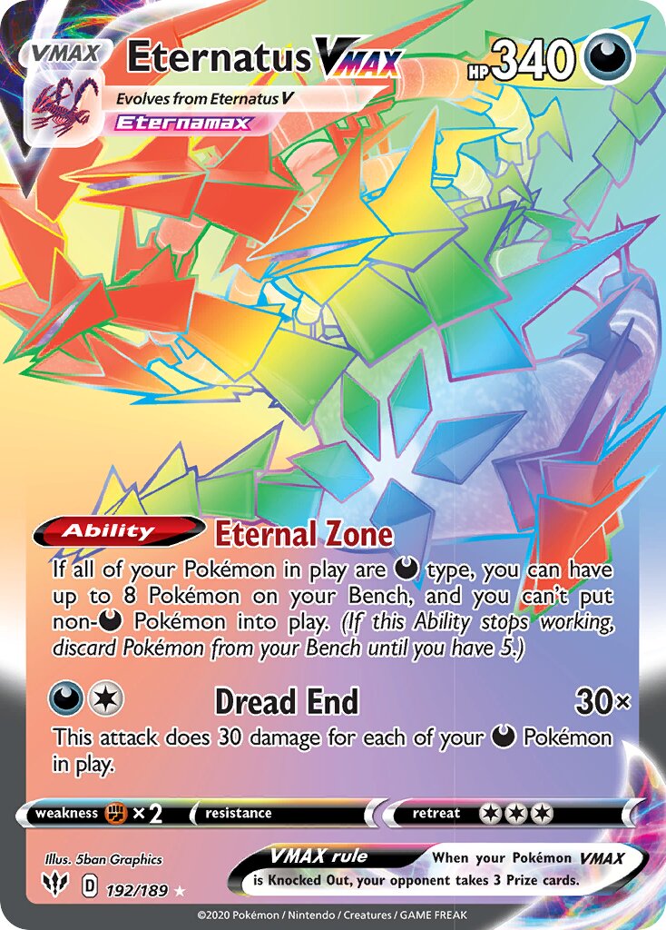 Eternatus VMAX - 192/189 - Rare Rainbow