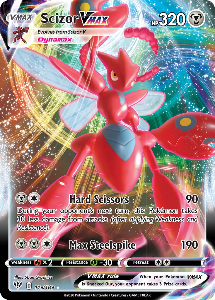 Scizor VMAX - 119/189 - Holo Rare VMAX
