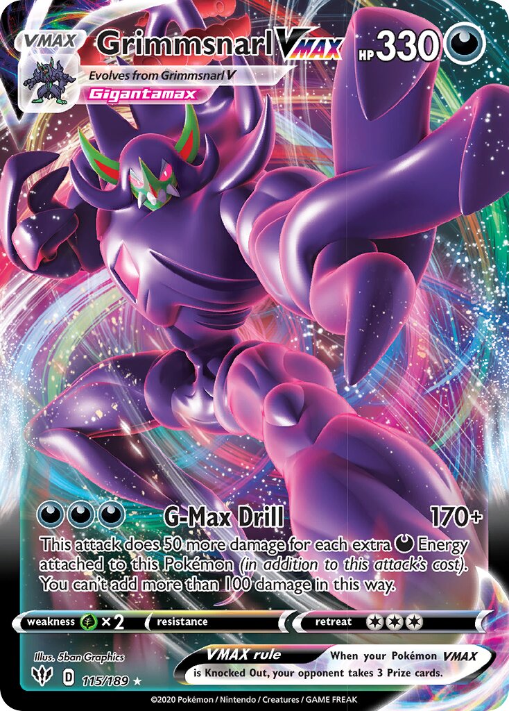 Grimmsnarl VMAX - 115/189 - Holo Rare VMAX