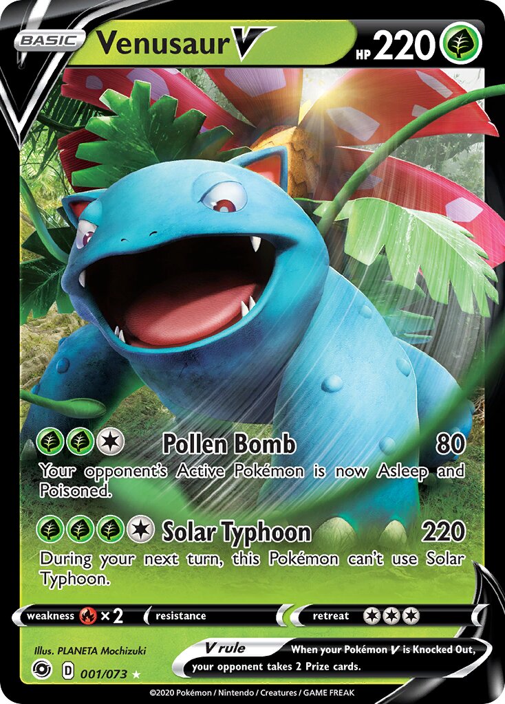 Venusaur V - 001/073 - Holo Rare V