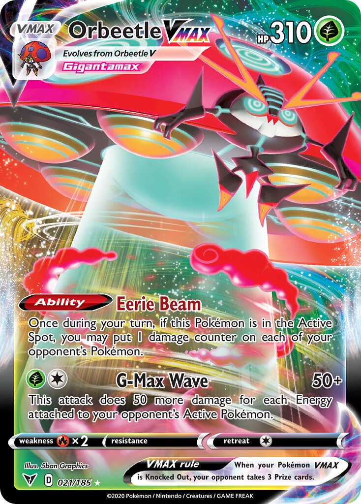 Orbeetle VMAX - 021/185 - Holo Rare VMAX