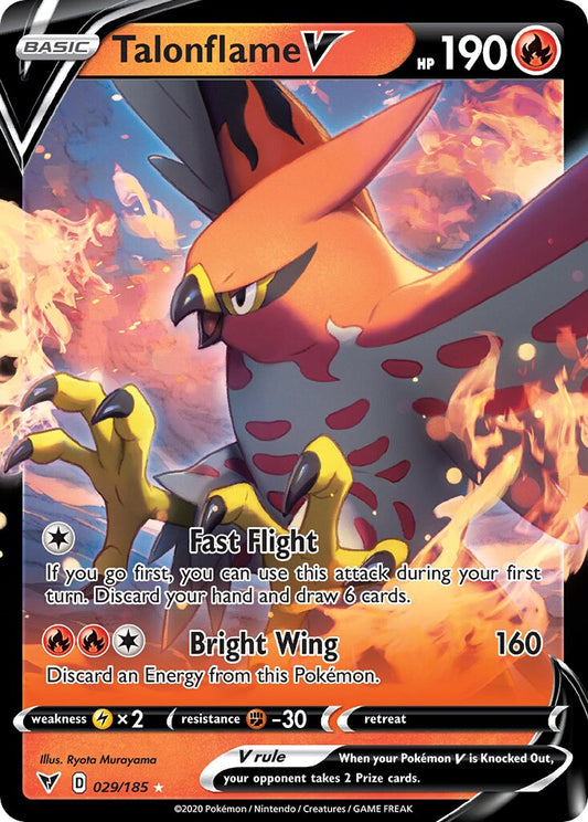 Talonflame V - 029/185 - Holo Rare V