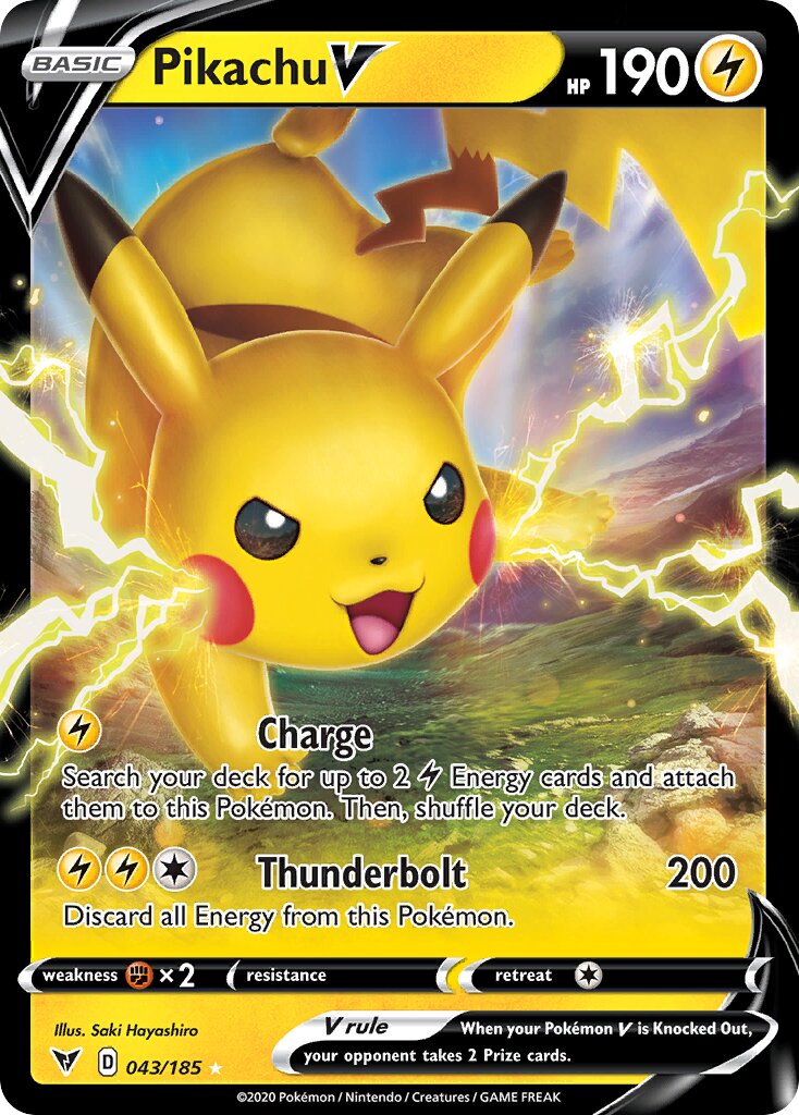 Pikachu V - 043/185 - Holo Rare V