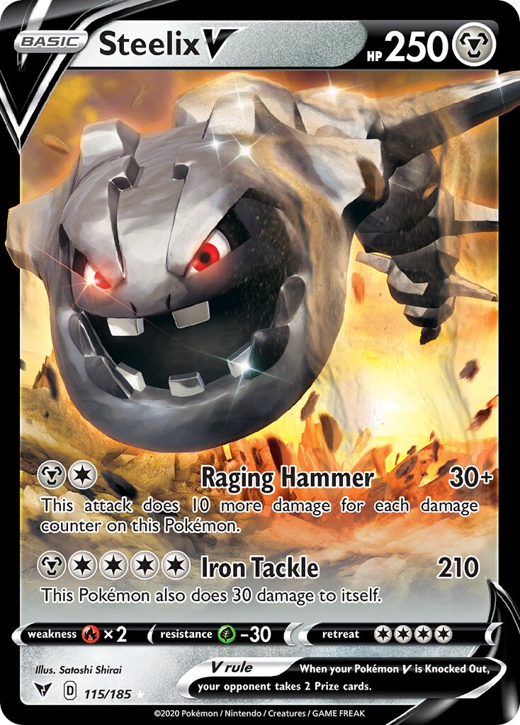 Steelix V - 115/185 - Holo Rare V