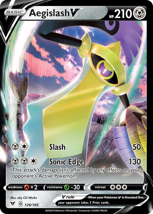 Aegislash V - 126/185 - Holo Rare V