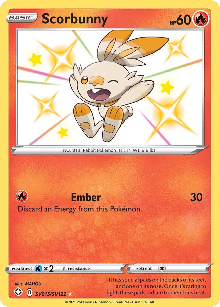 Scorbunny - SV015/SV122 - Rare Shiny