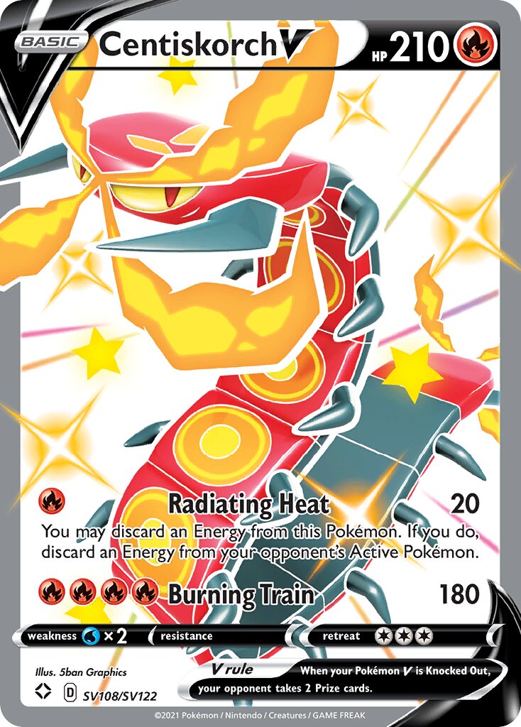 Centiskorch V - SV108/SV122 - Shiny Rare V