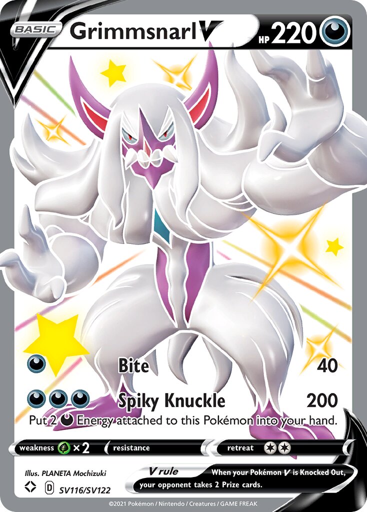 Grimmsnarl V - SV116/SV122 - Shiny Rare V