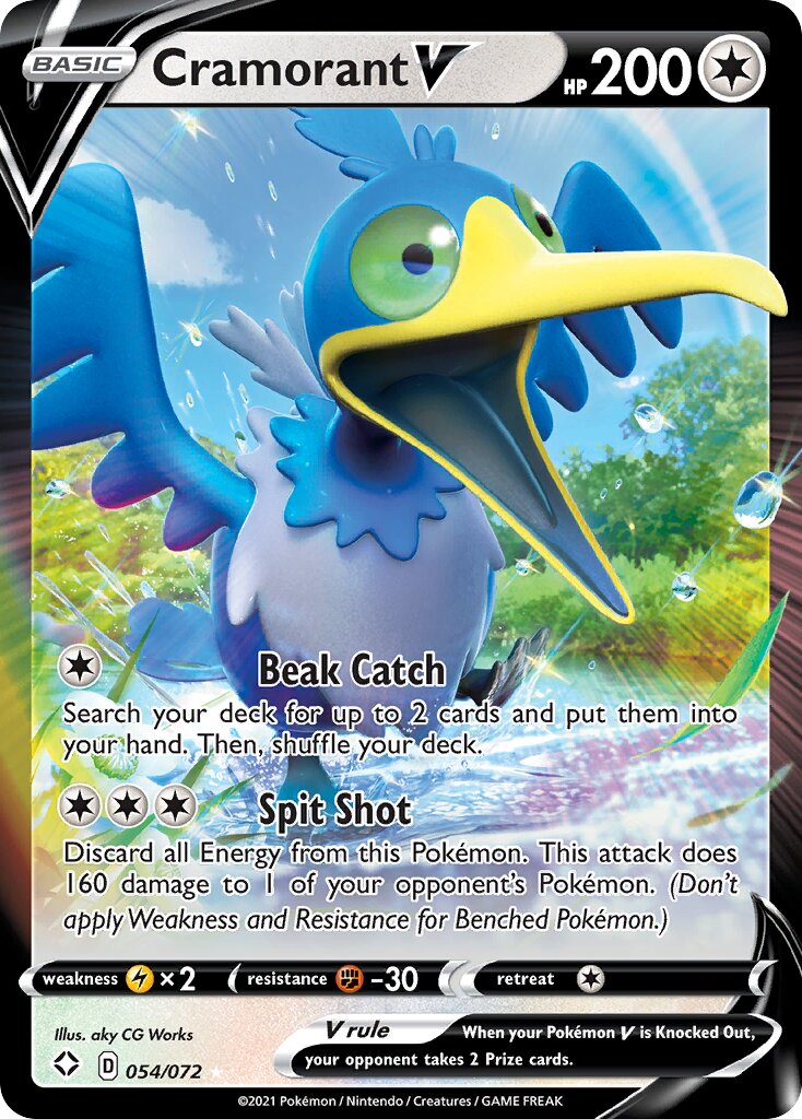 Cramorant V - 054/072 - Holo Rare V