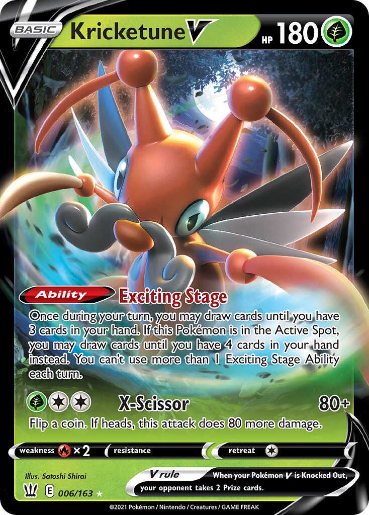 Kricketune V - 006/163 - Holo Rare V