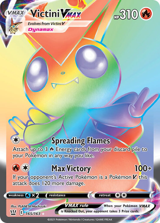 Victini VMAX - 165/163 - Rare Rainbow