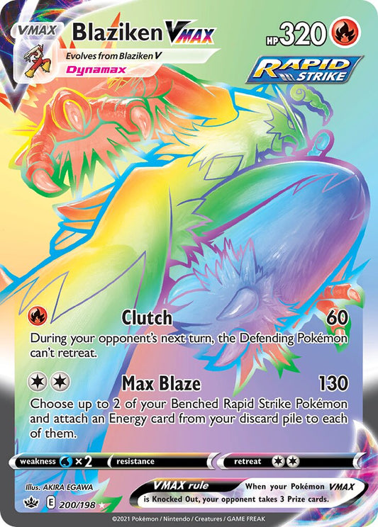 Blaziken VMAX - 200/198 - Rare Rainbow