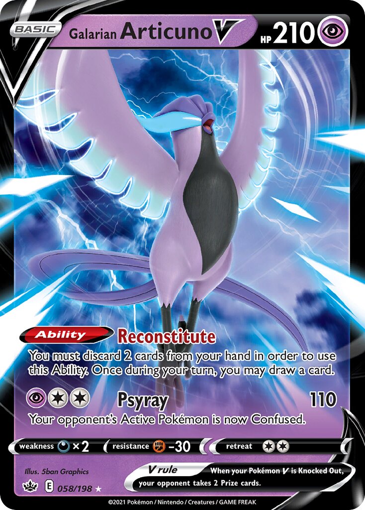 Galarian Articuno V - 058/198 - Holo Rare V