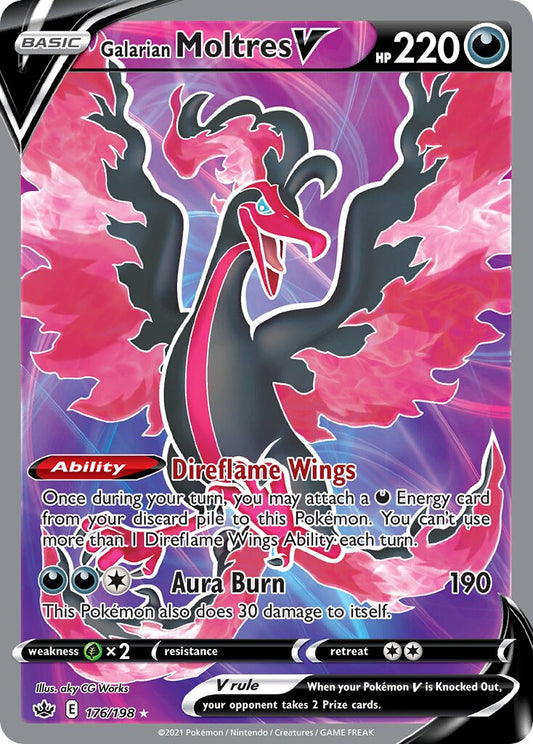 Galarian Moltres V - 176/198 - Rare Ultra