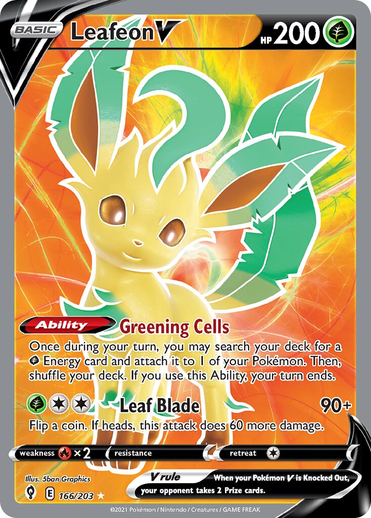 Leafeon V - 166/203 - Rare Ultra