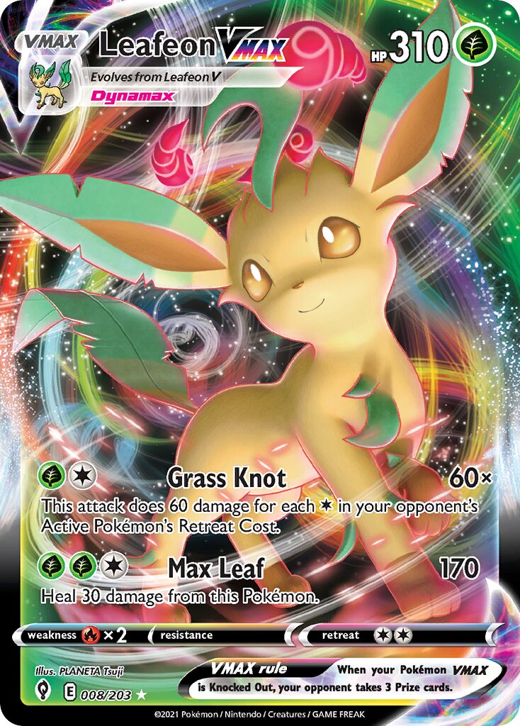 Leafeon VMAX - 008/203 - Holo Rare VMAX