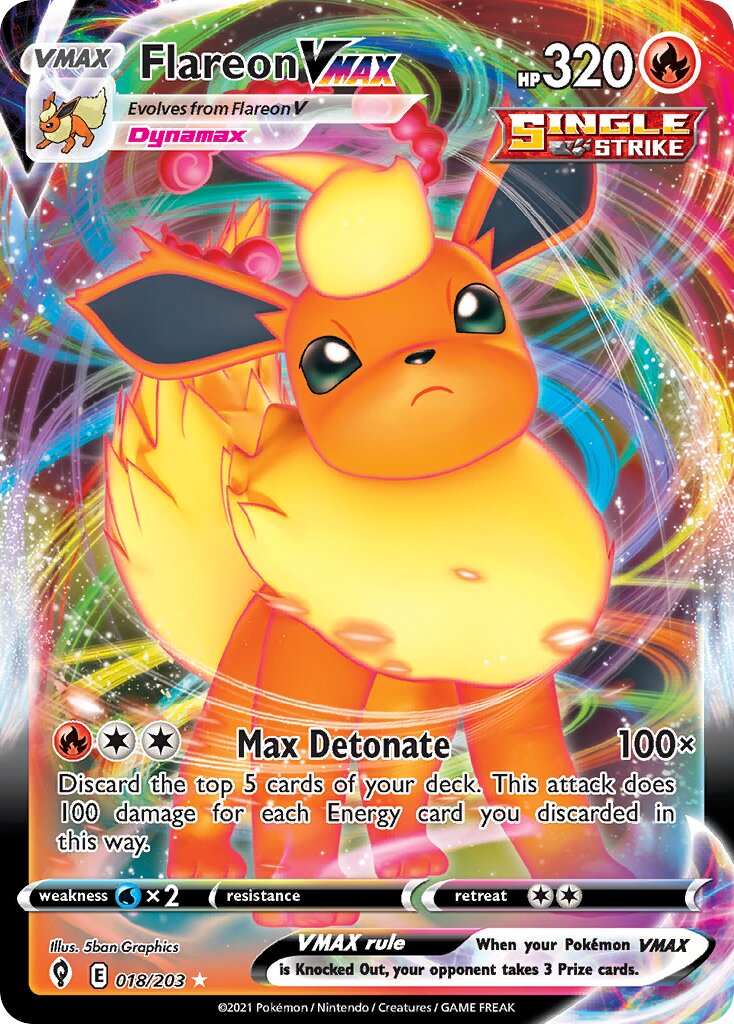 Flareon VMAX - 018/203 - Holo Rare VMAX