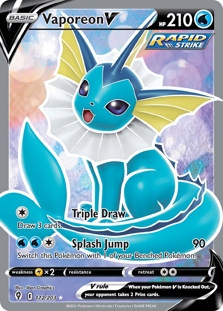 Vaporeon V - 172/203 - Rare Ultra