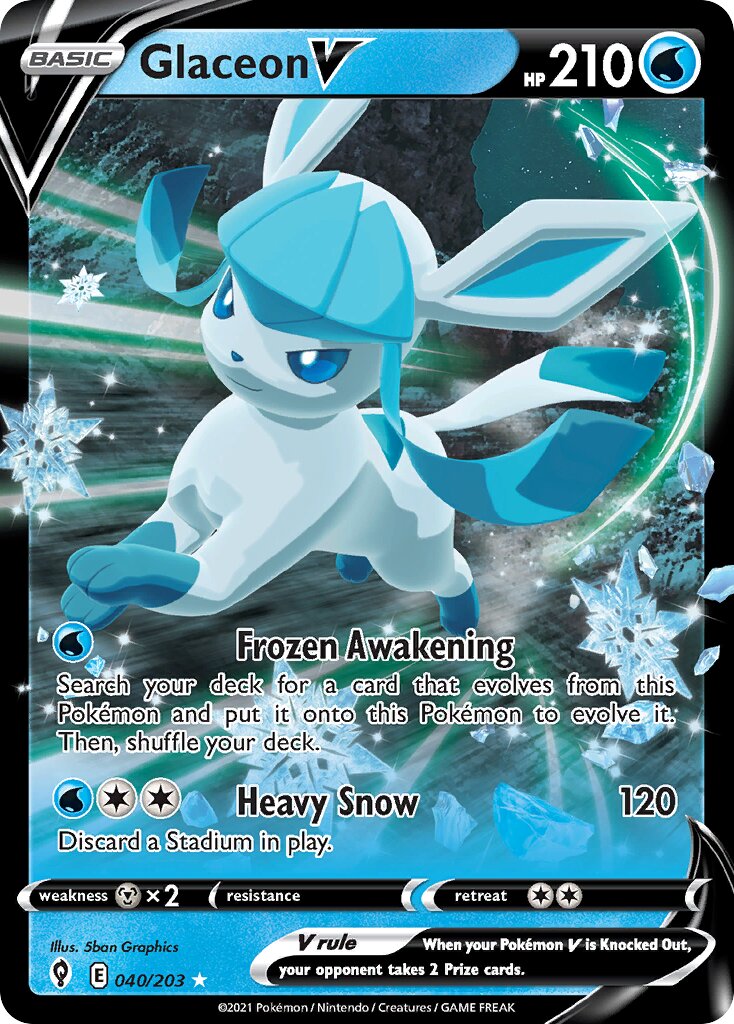 Glaceon V - 040/203 - Holo Rare V
