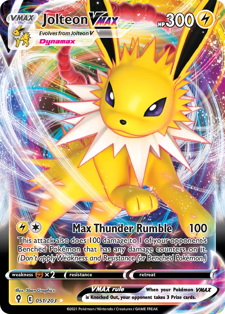 Jolteon VMAX - 051/203 - Holo Rare VMAX