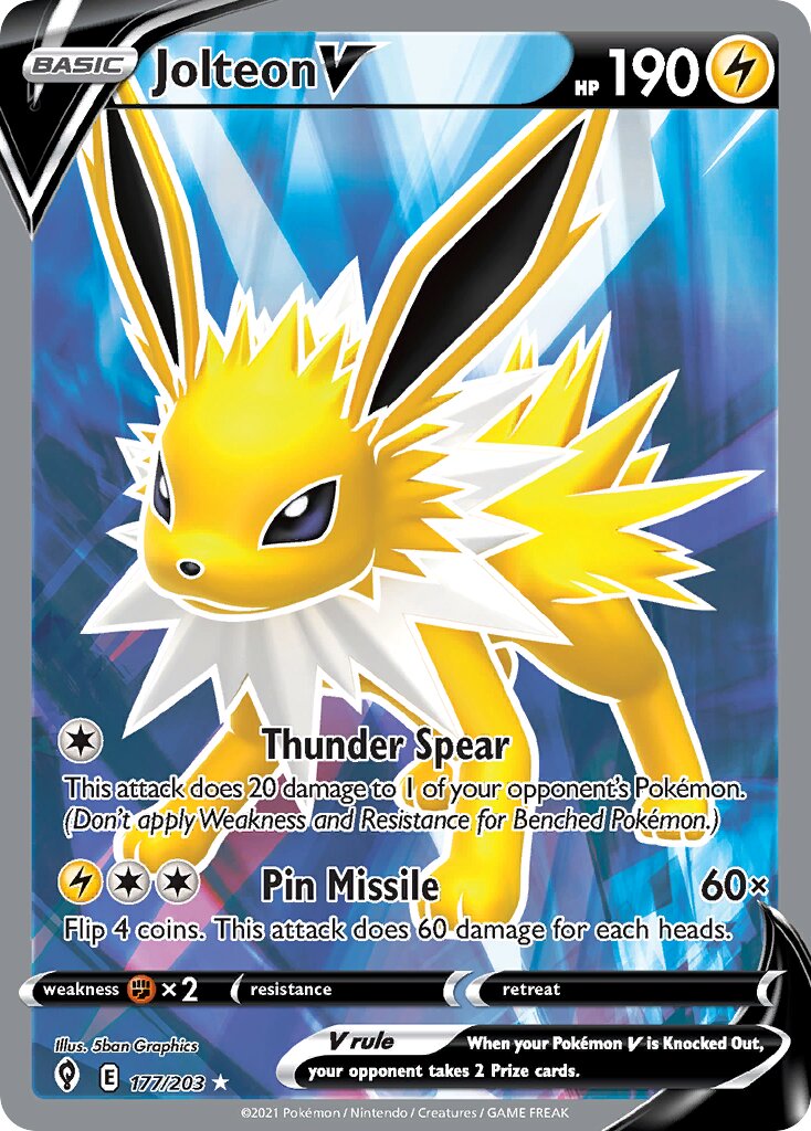 Jolteon V - 177/203 - Rare Ultra