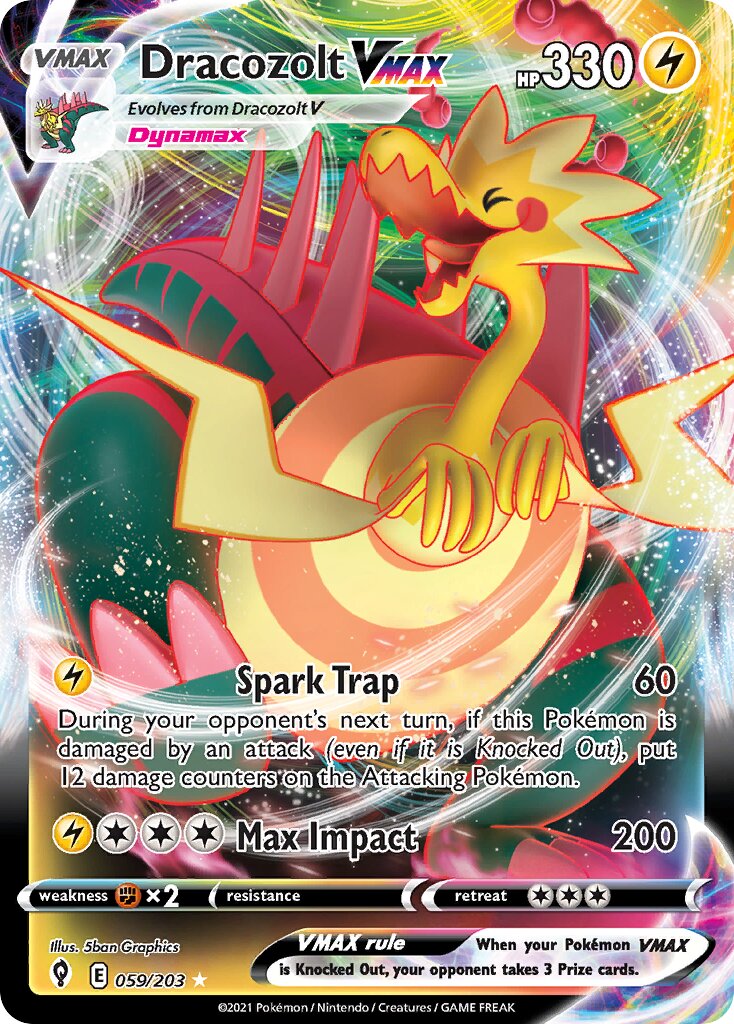 Dracozolt VMAX - 059/203 - Holo Rare VMAX