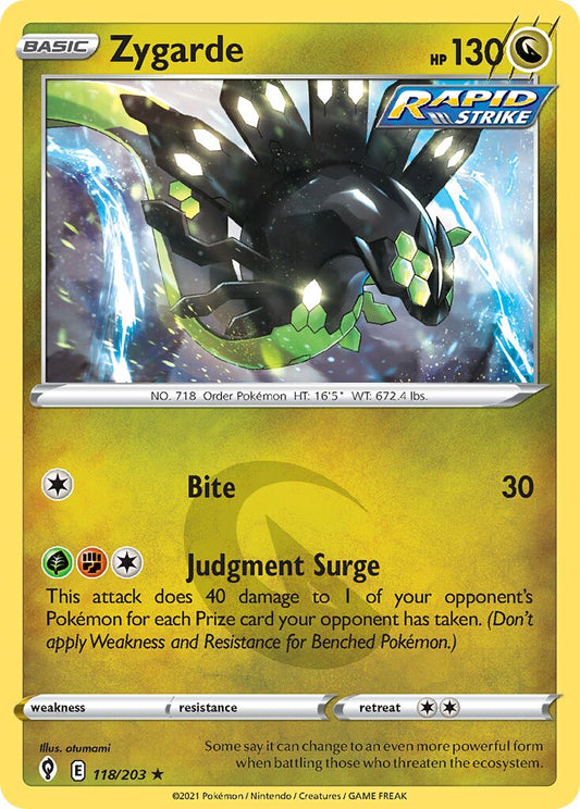 Zygarde - 118/203 - Rare Holo