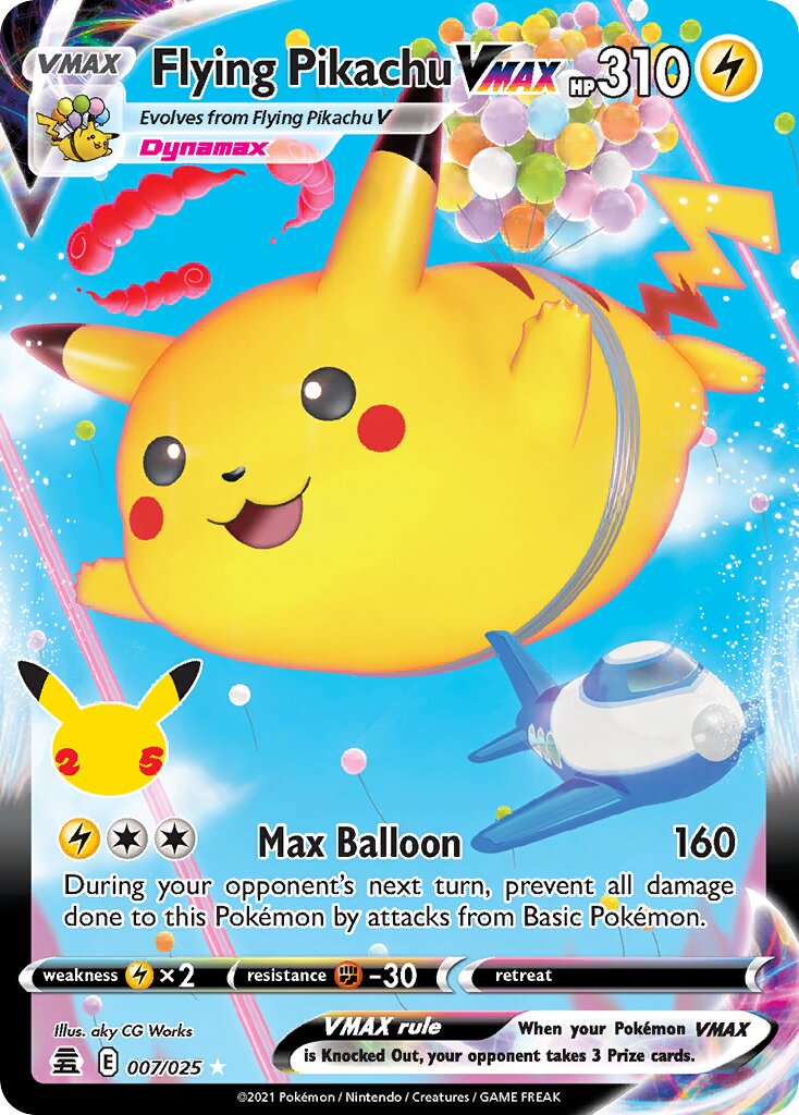 Flying Pikachu VMAX - 007/025 - Holo Rare VMAX