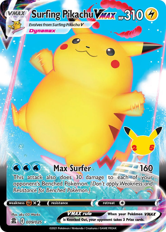 Surfing Pikachu VMAX - 009/025 - Holo Rare VMAX