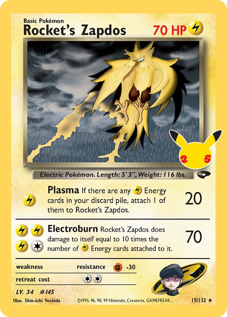 Rocket's Zapdos - 15/132 - Classic Collection
