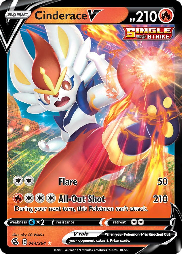 Cinderace V - 044/264 - Holo Rare V