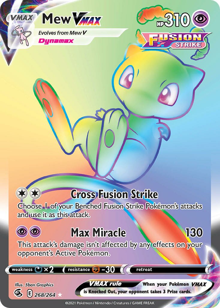 Mew VMAX - 268/264 - Rare Rainbow